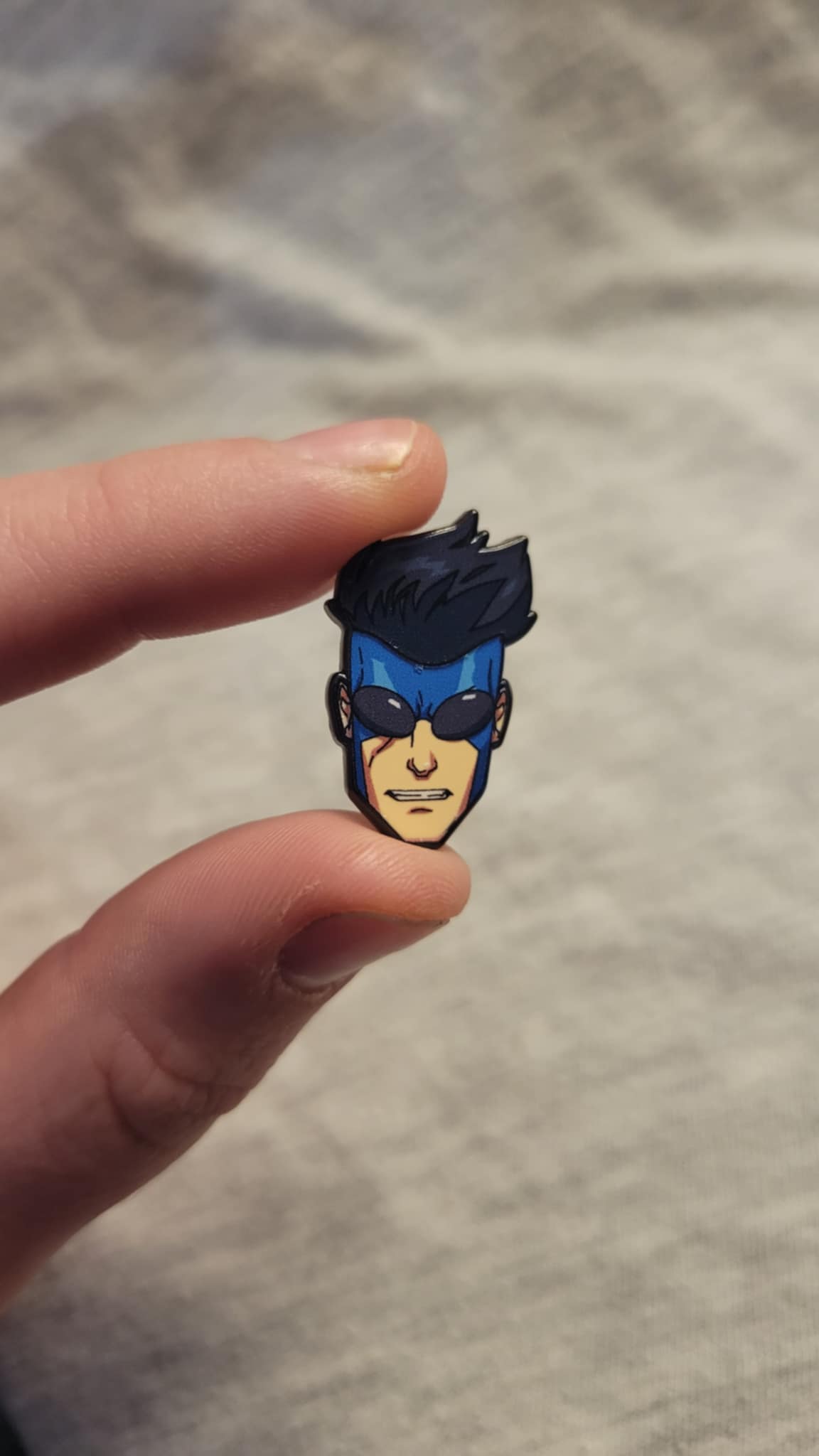 Head Pin Comic Book Mark and Nolan Pin