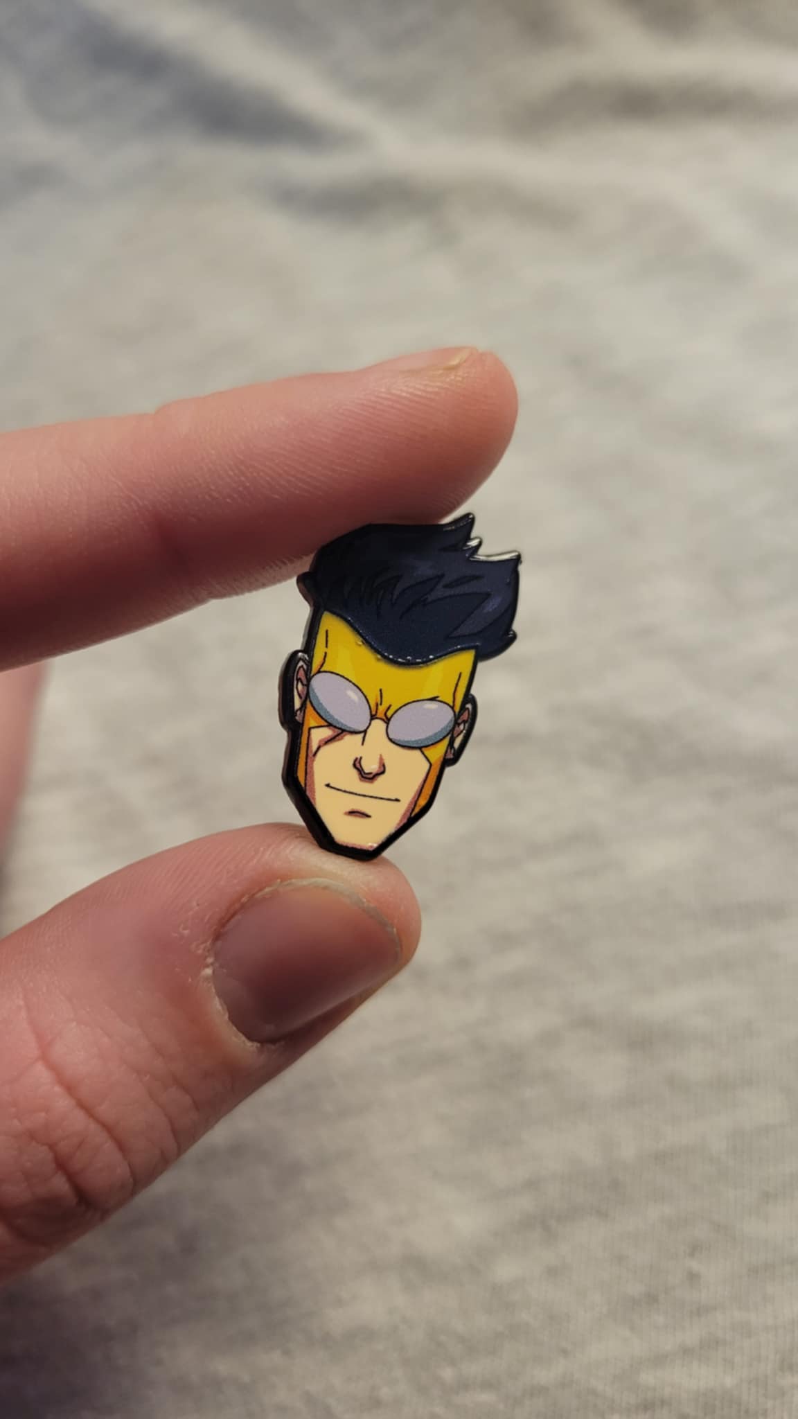 Head Pin Comic Book Mark and Nolan Pin