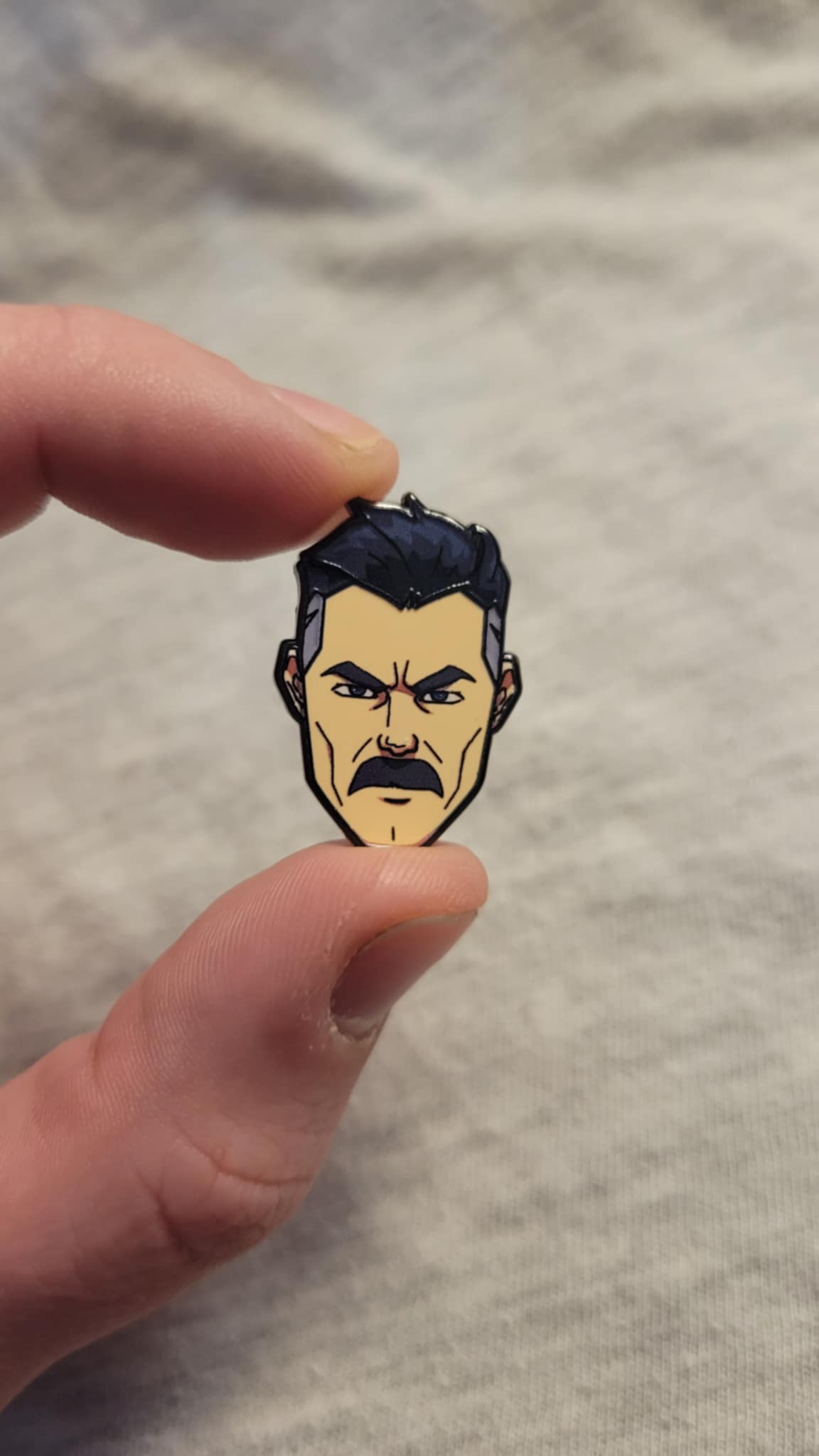 Head Pin Comic Book Mark and Nolan Pin