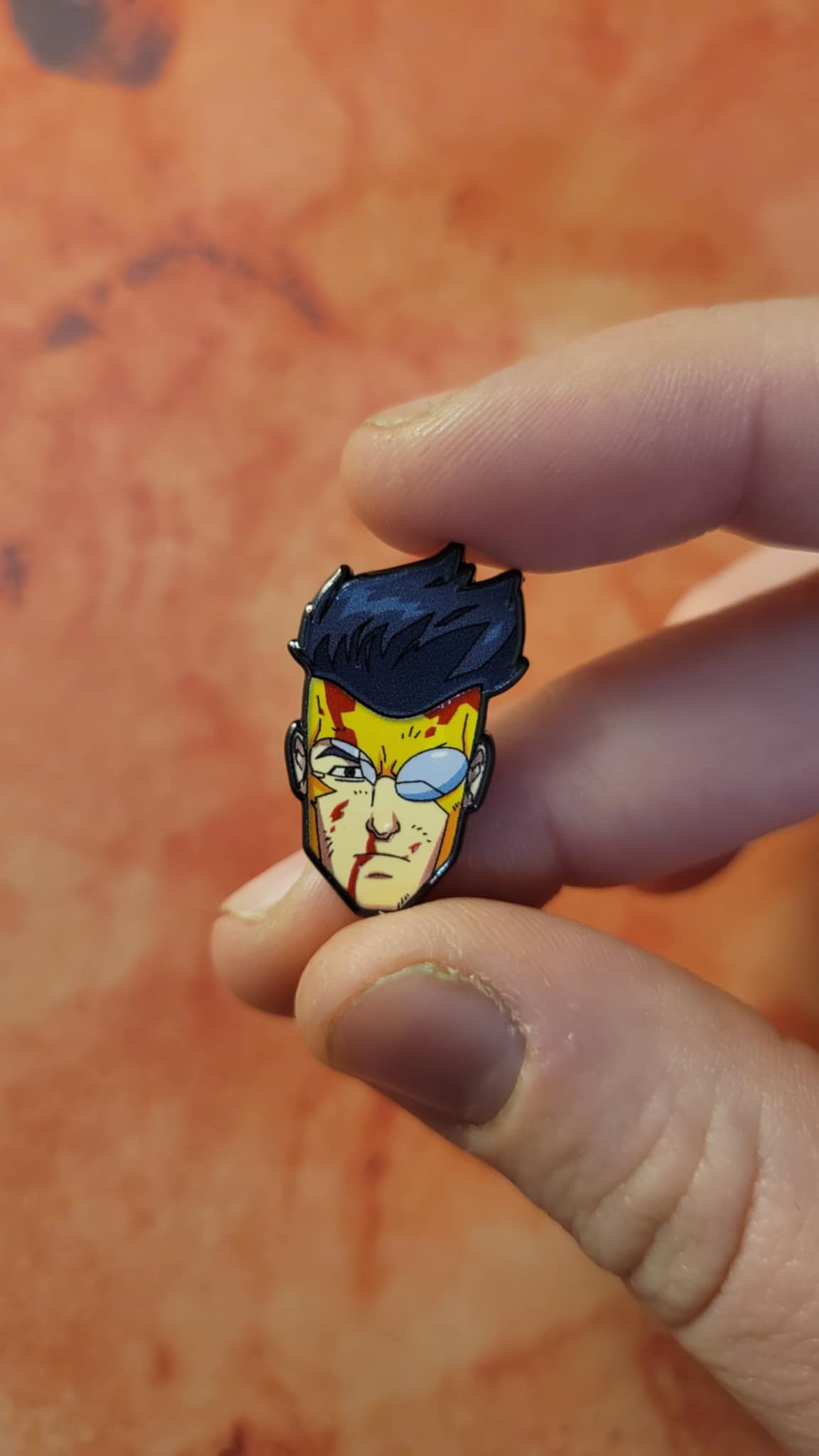Head Pin Comic Book Mark and Nolan Pin