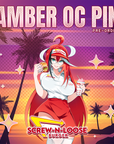 Amber OC Burger Pin