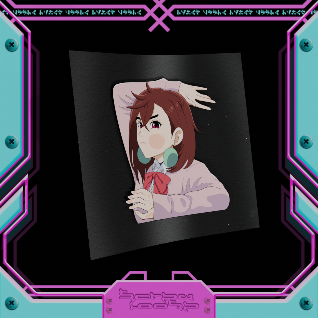 Pressed On Glass DanDan Peeker Stickers