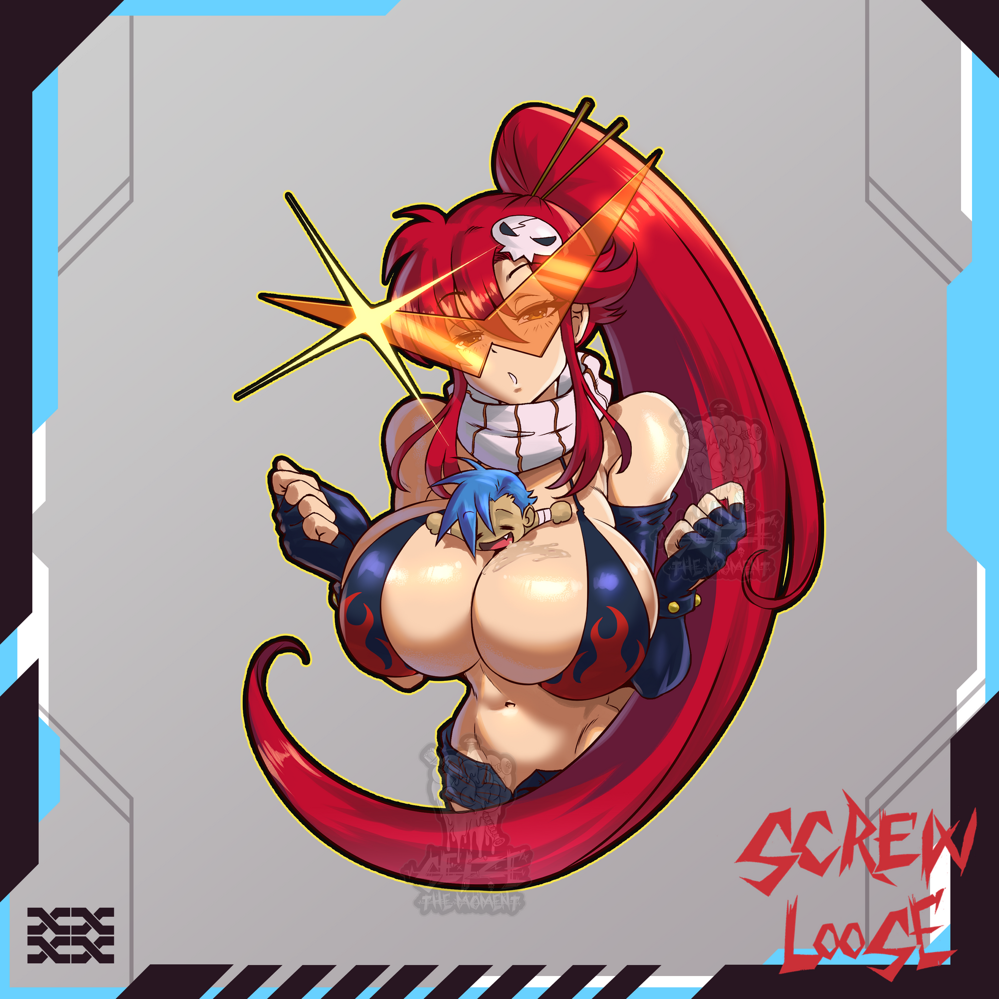 Red Head Shooter Stickers