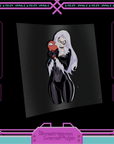 Plushie Holding Black Cat Stickers