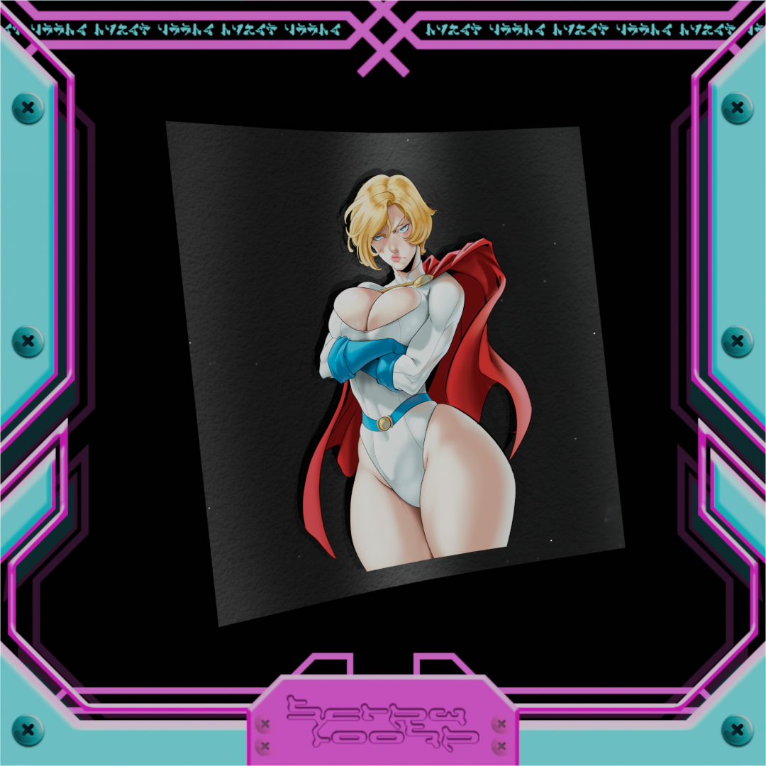 Powergirl & Psy Stickers