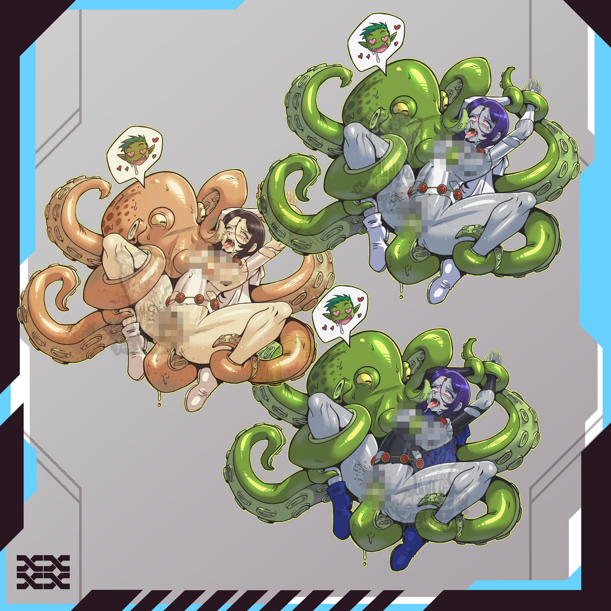 Raven x Beast Boy Stickers