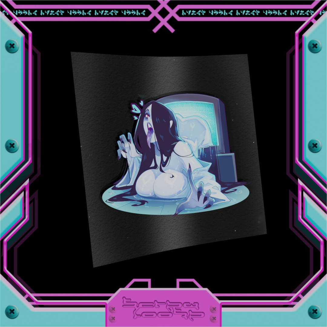 Spooky Ghost TV Stickers