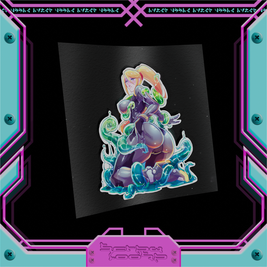 Samus got Caught Black Suit Variant Stickers