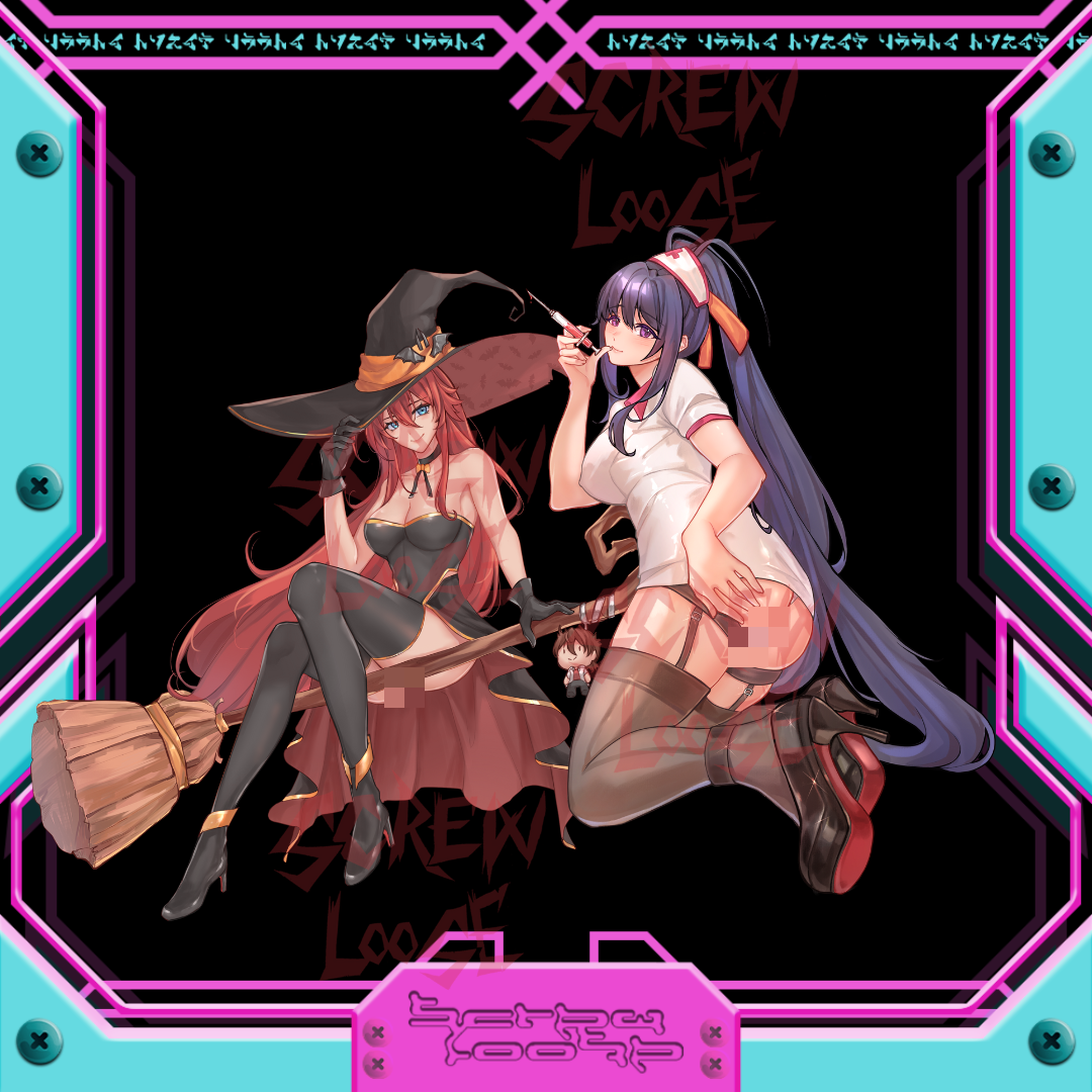Spooky Witch Rias & Akeno Stickers