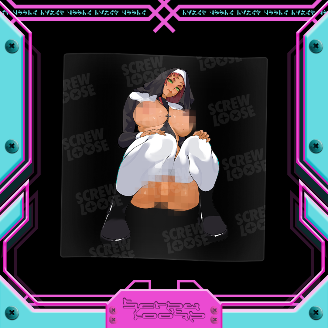 Spooky Starfire Nun Stickers