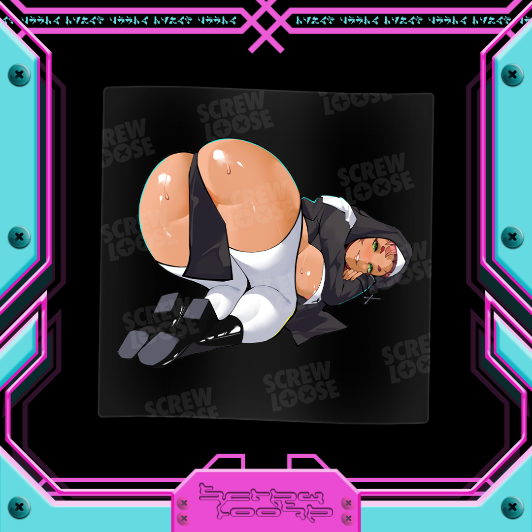 Spooky Starfire Nun Stickers