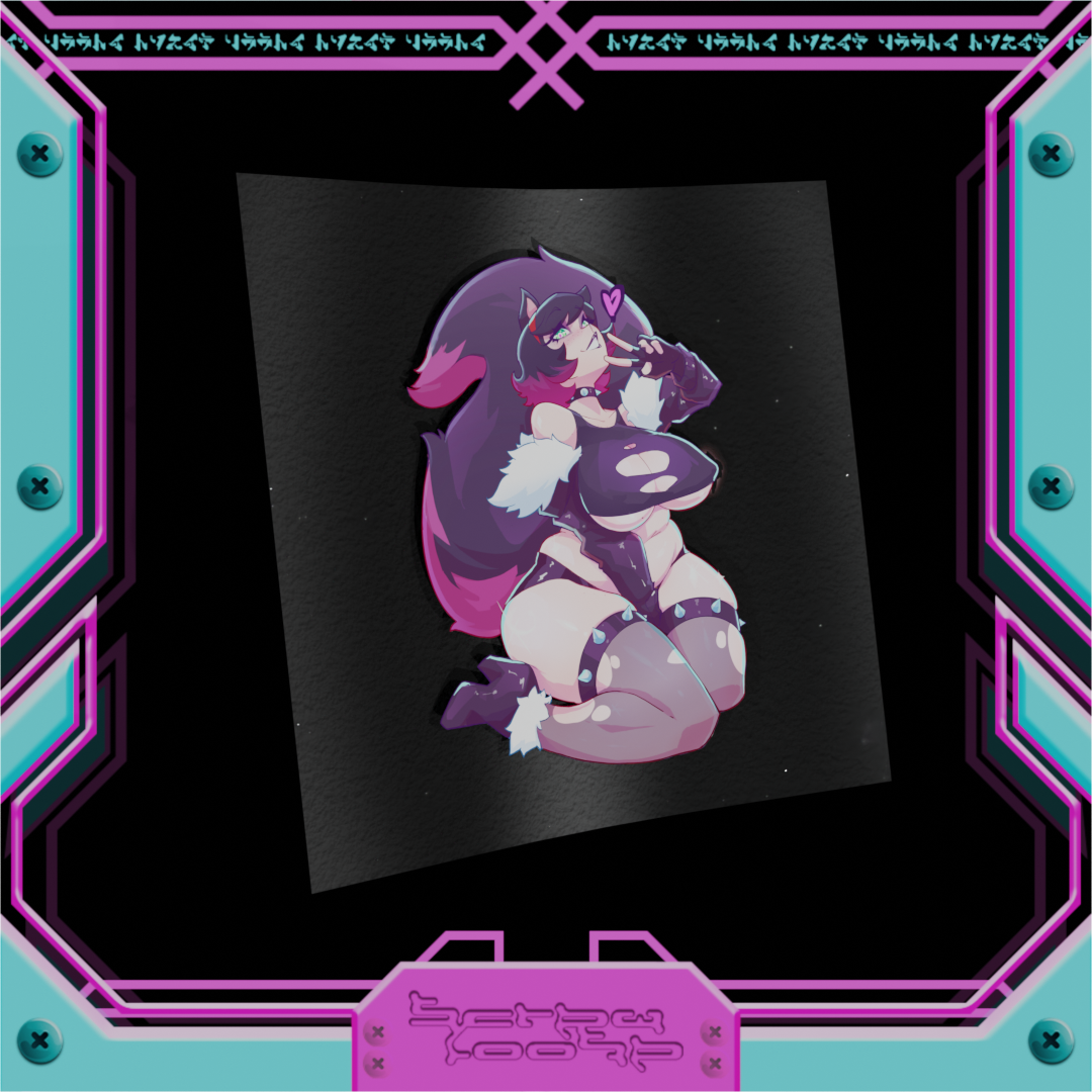 Thicc Goth Squirrel Stickers