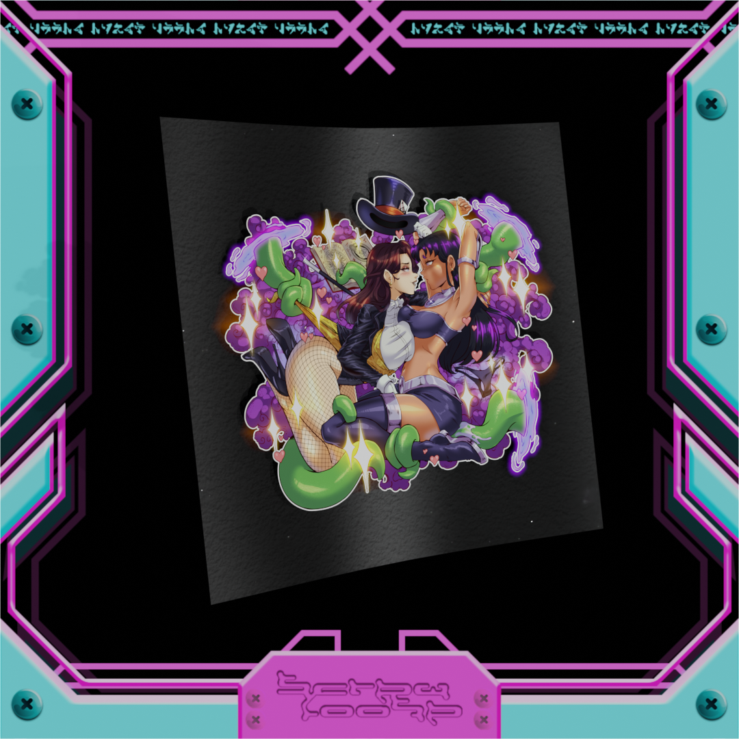 Zatanna caught Blackfire Stickers