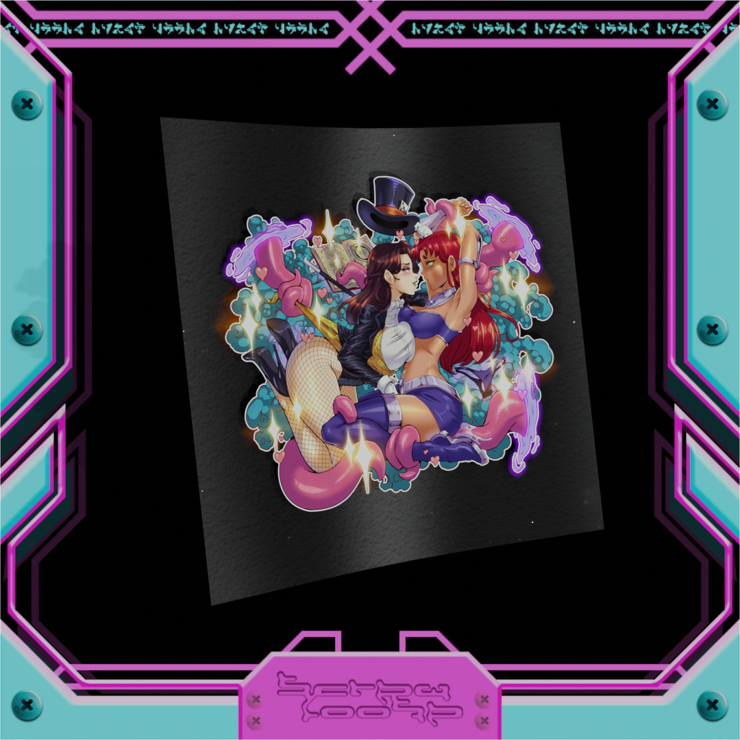 Zatanna caught Starfire Stickers