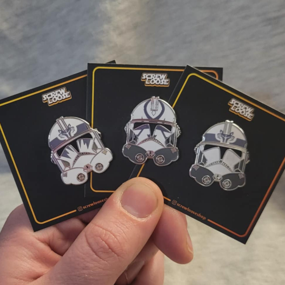 Helmet Pin Wolf Pack Pins