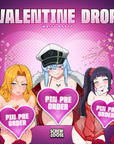 Valentines Day Waifu Babes Pin