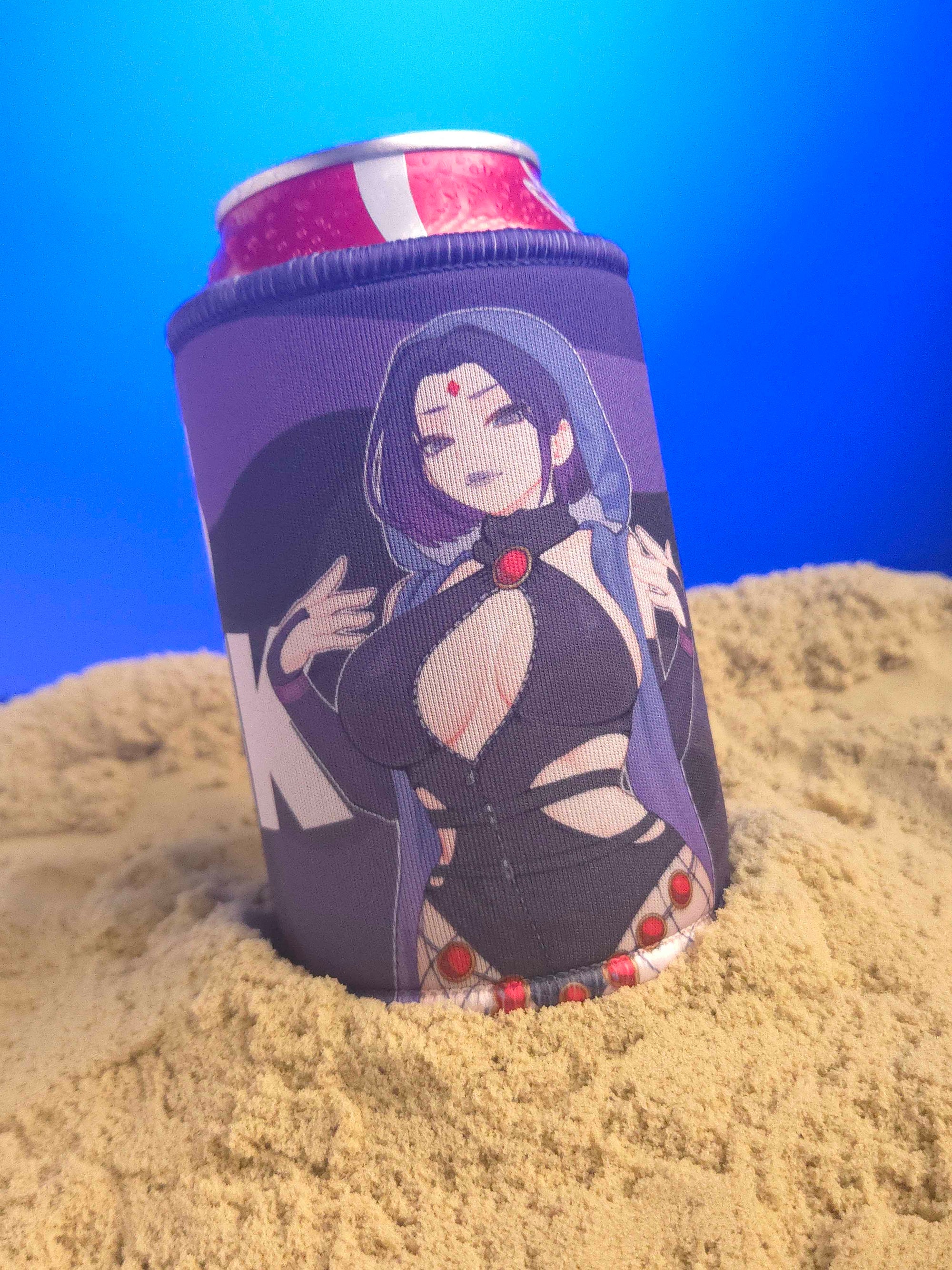 Goth Raven Beer Koozies