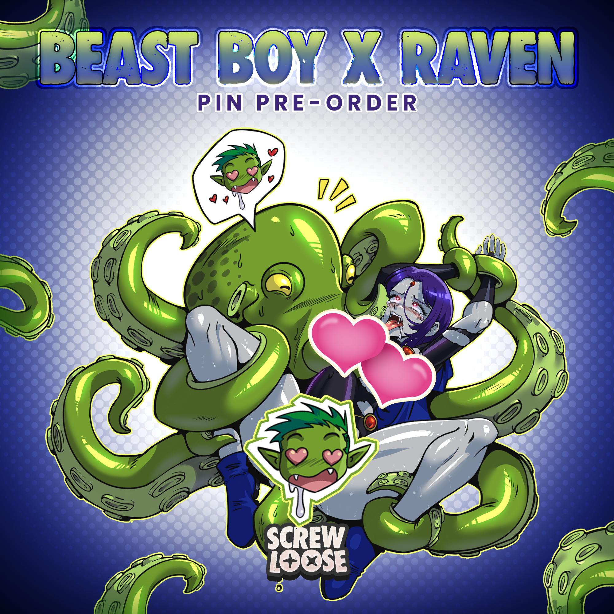 Beast Boy x Raven V2 Pin