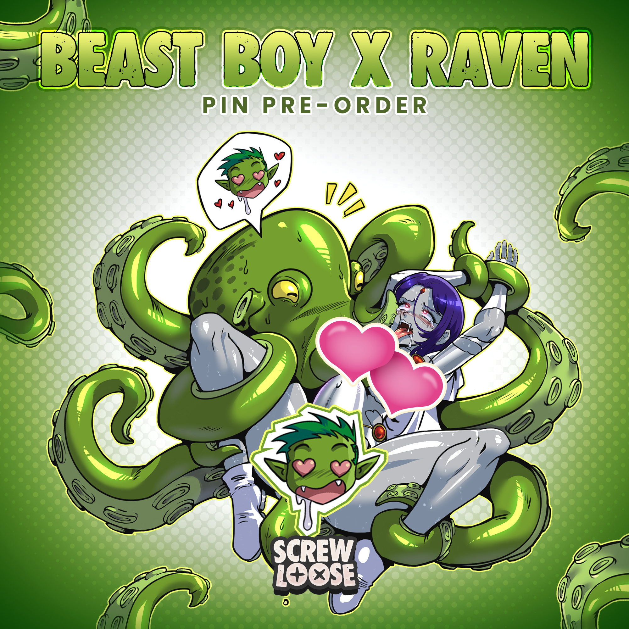 Beast Boy x Raven V2 Pin