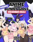 Anime Bunny Girls Bundle Stickers