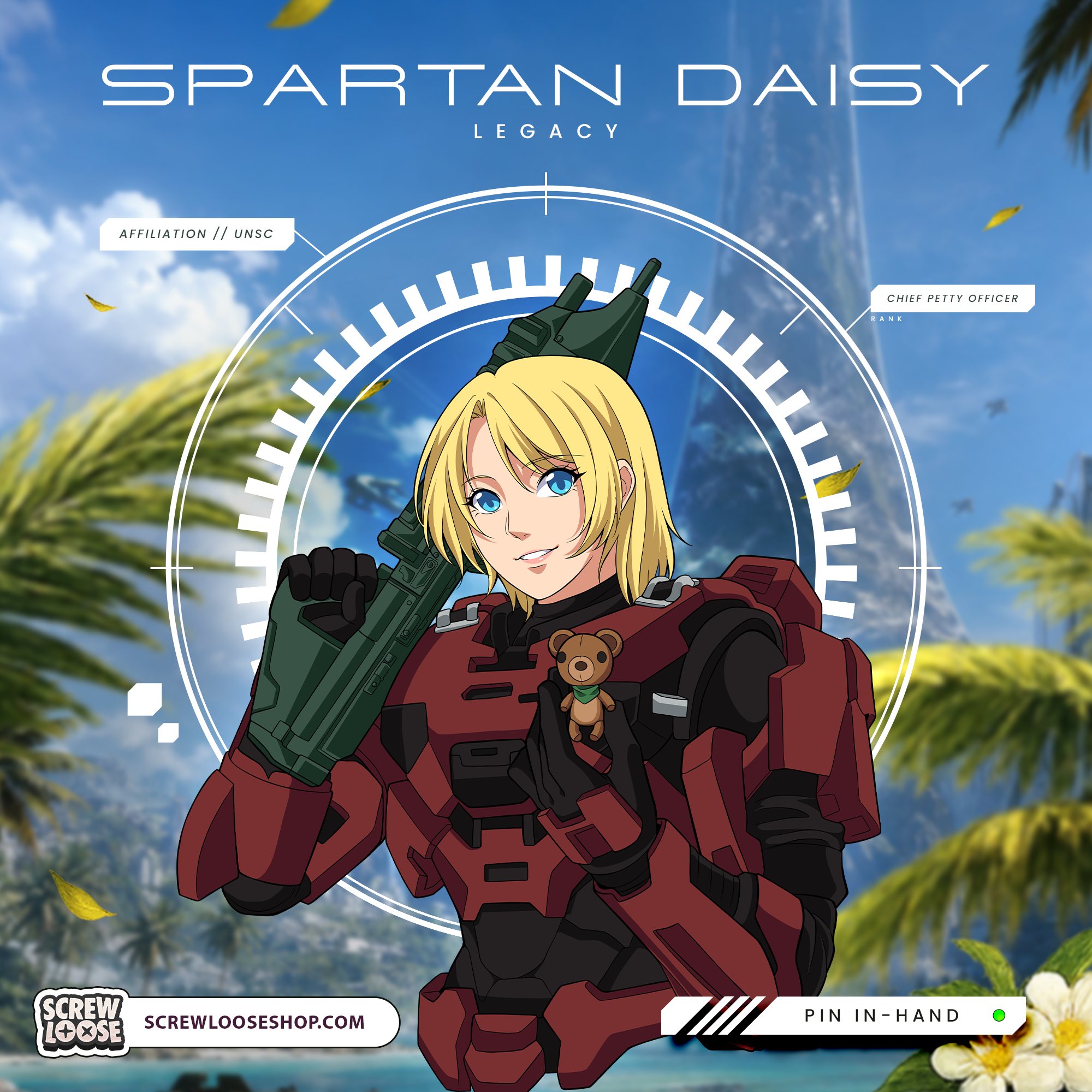 Spartan Daisy Pin