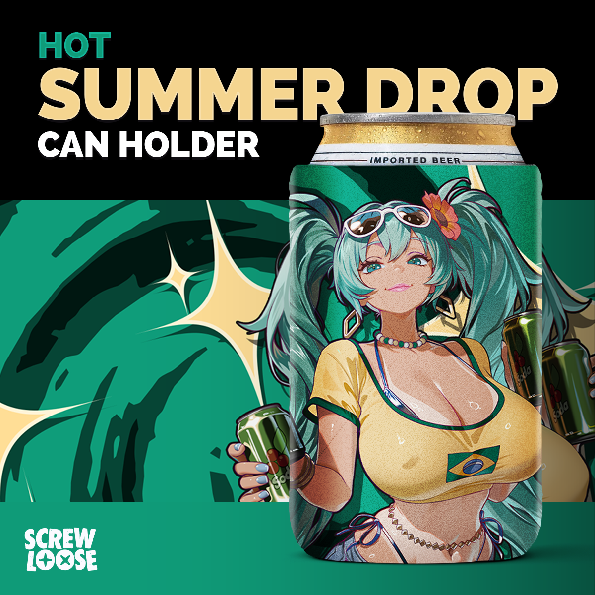 Summer Babe Brazilian Mikuuu Beer Koozies