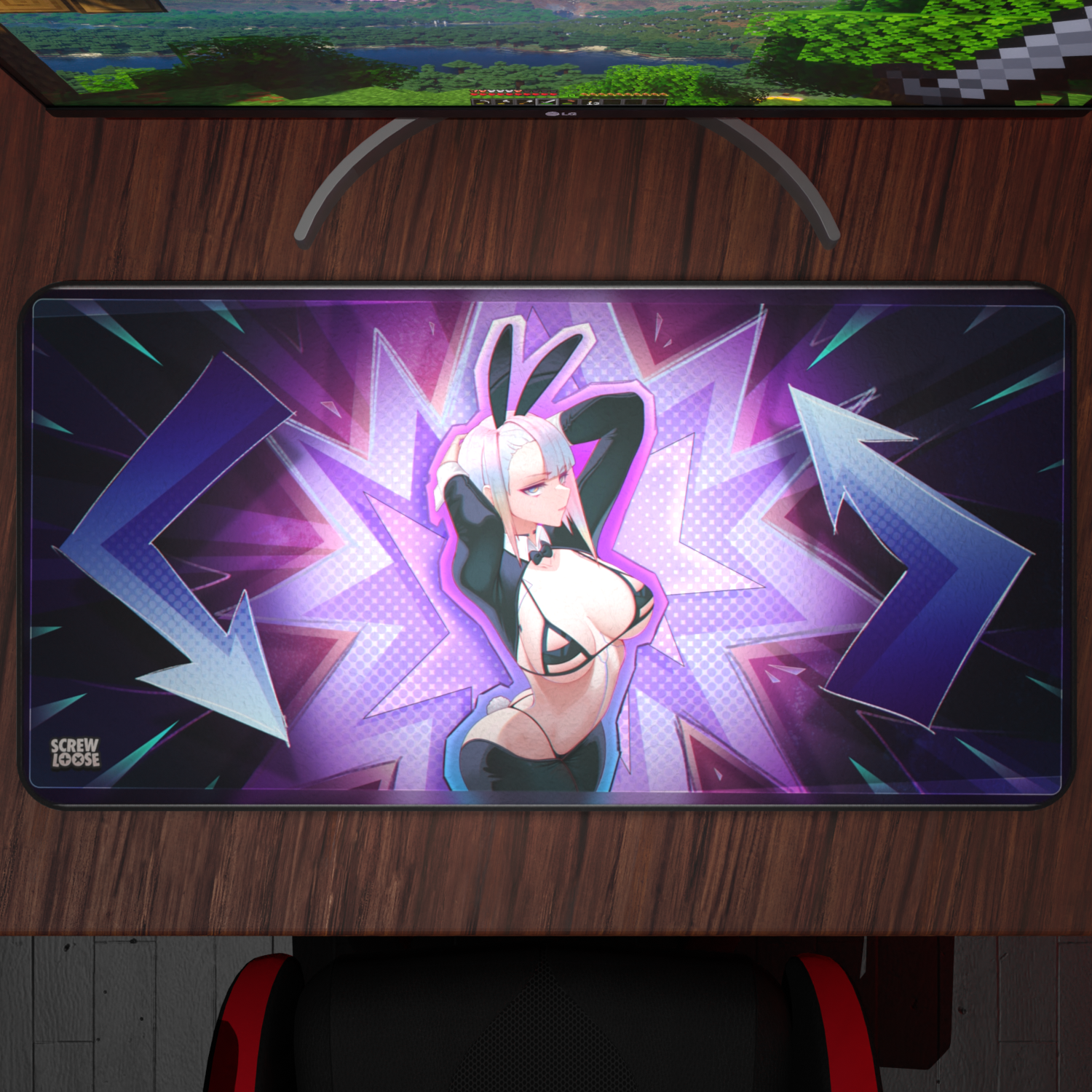 Neon Bunny Playmat