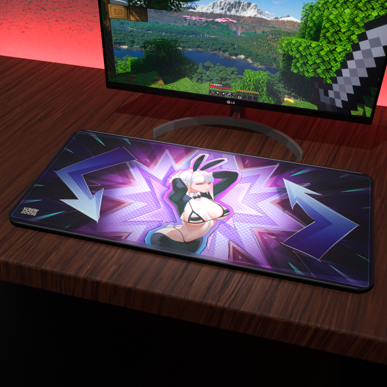 Neon Bunny Playmat