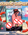 Polaroid Swimsuit Black Cat Pin