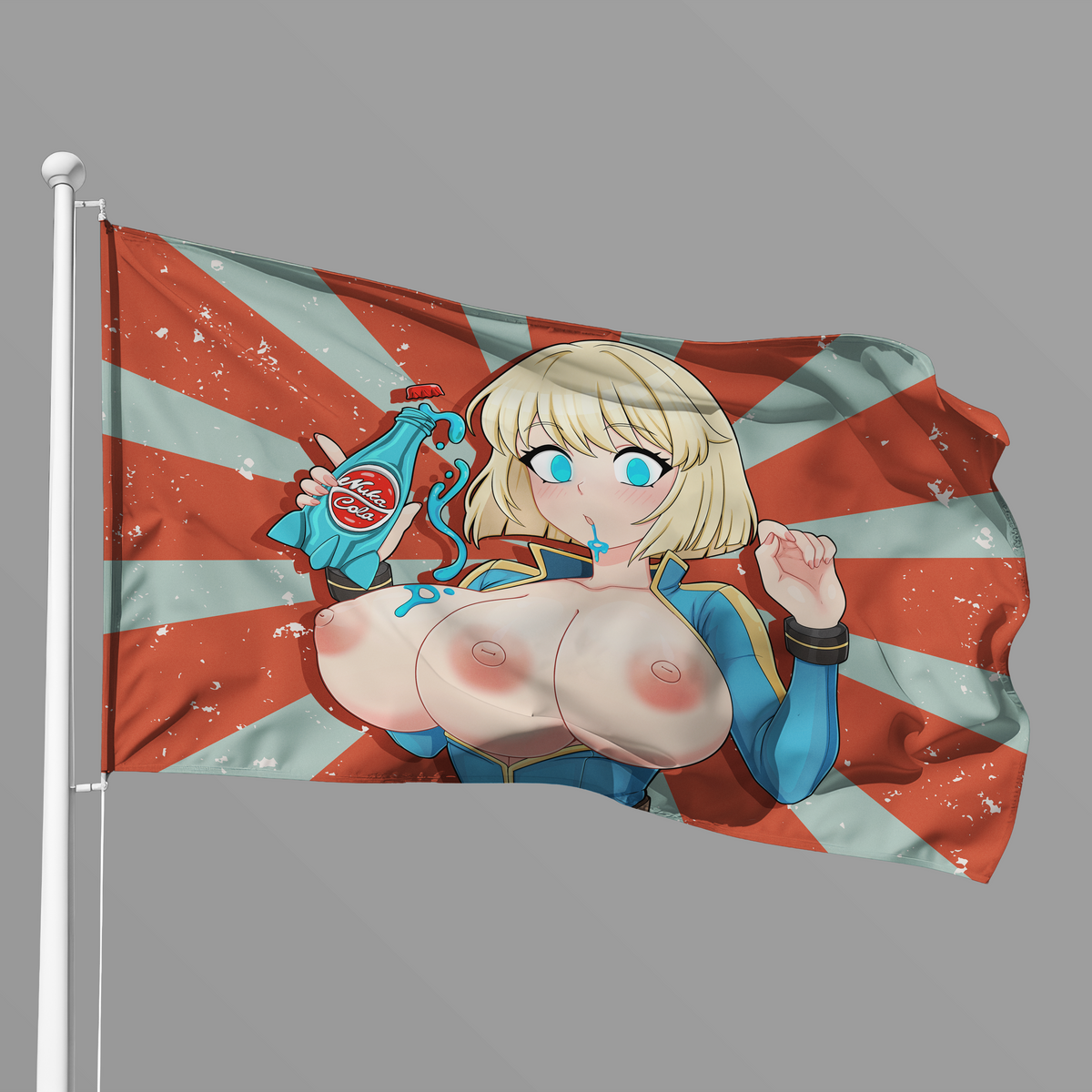 Blonde Tri Tiddie Flag
