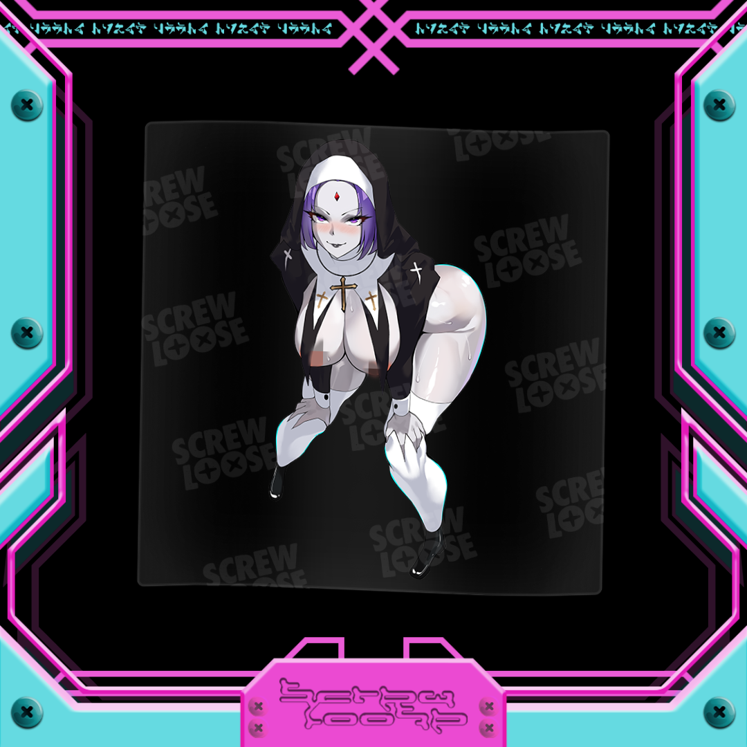 Spooky Raven Nun Stickers