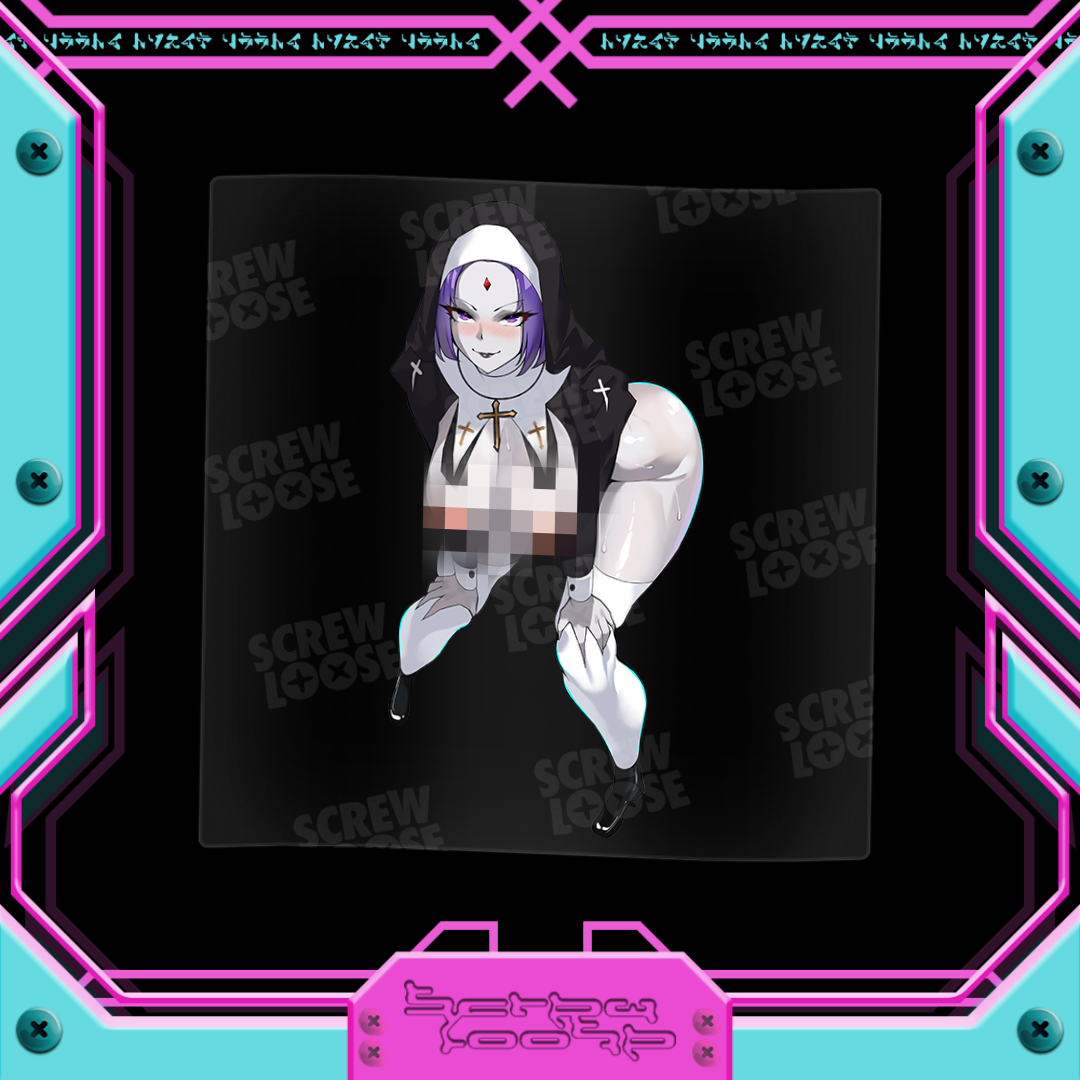 Spooky Raven Nun Stickers