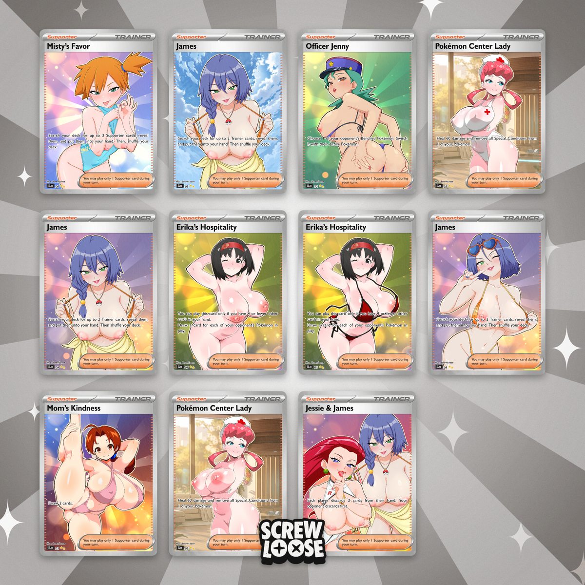 Screwy Comic Trainer Babes Single Cards