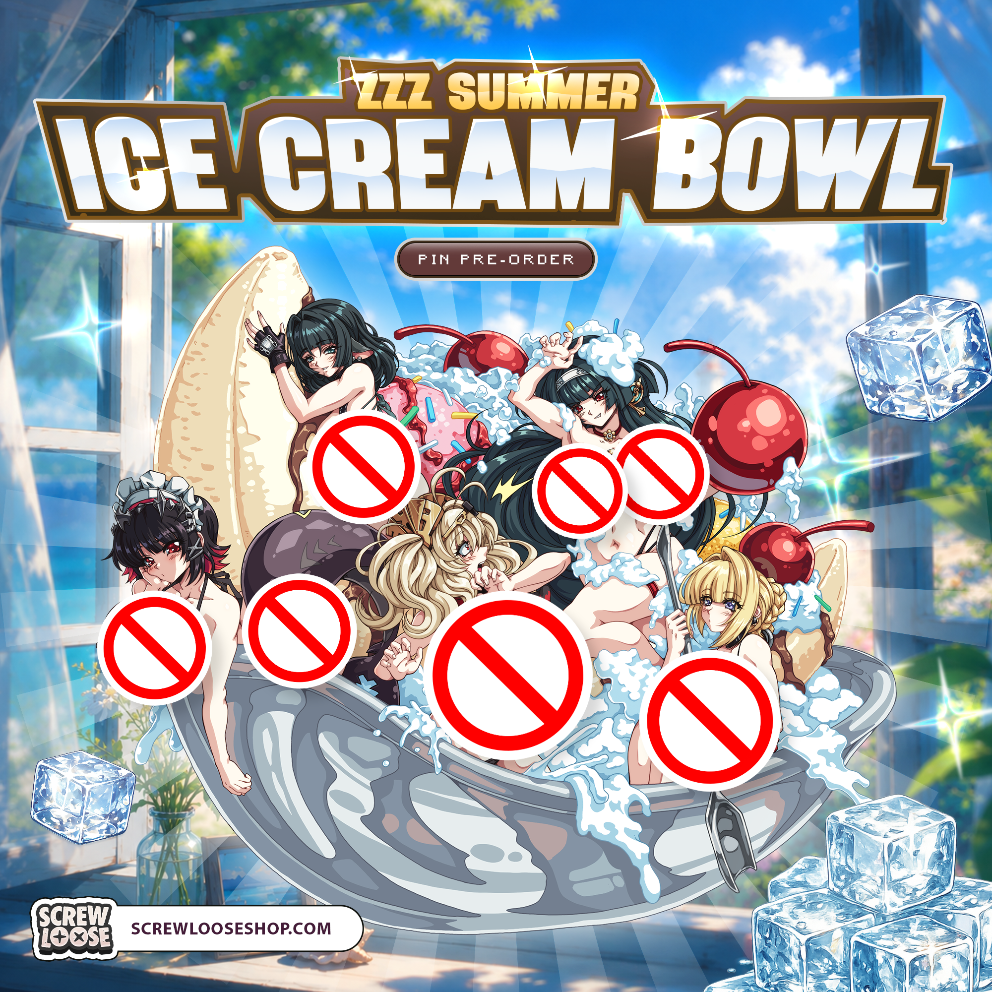 Ice Cream Bowl Pre Order Pin