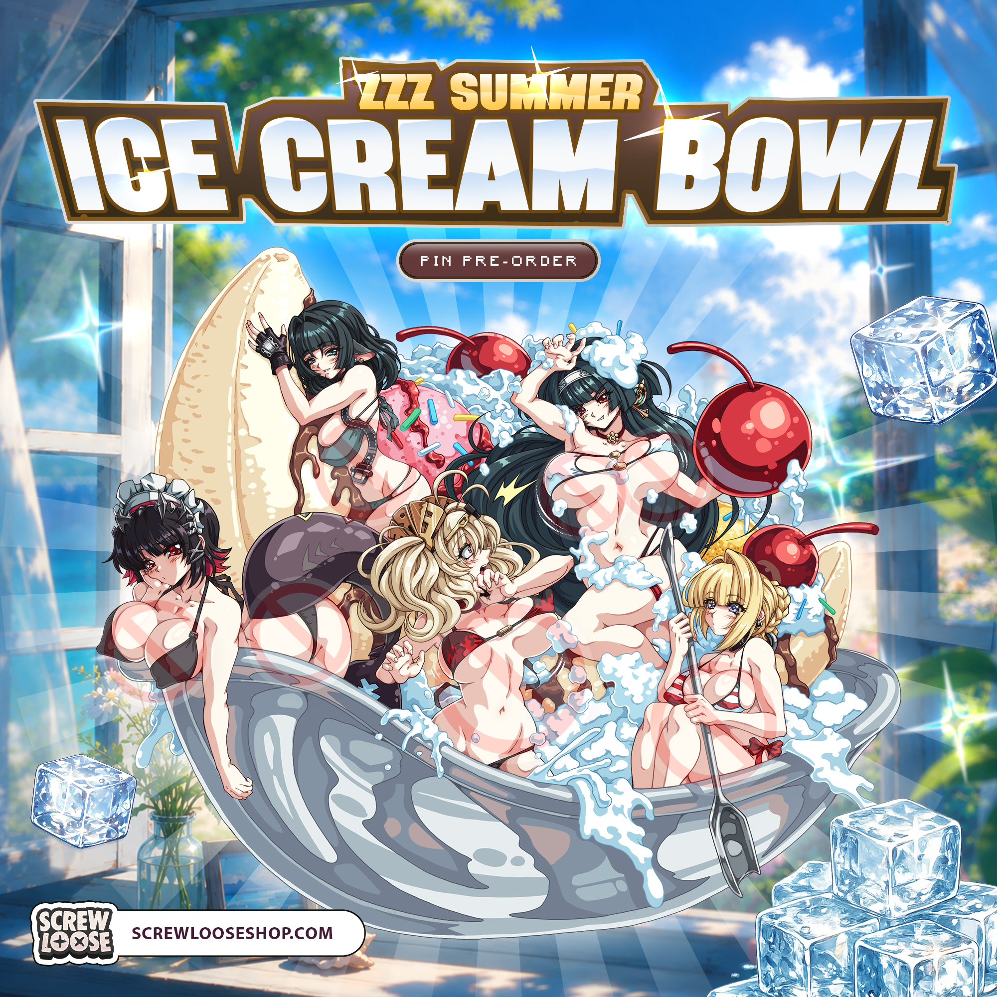 Ice Cream Bowl Pre Order Pin