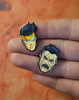 Head Pin Comic Book Mark and Nolan Pin