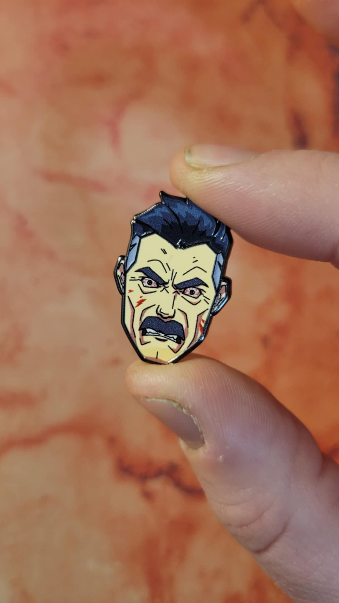 Head Pin Comic Book Mark and Nolan Pin