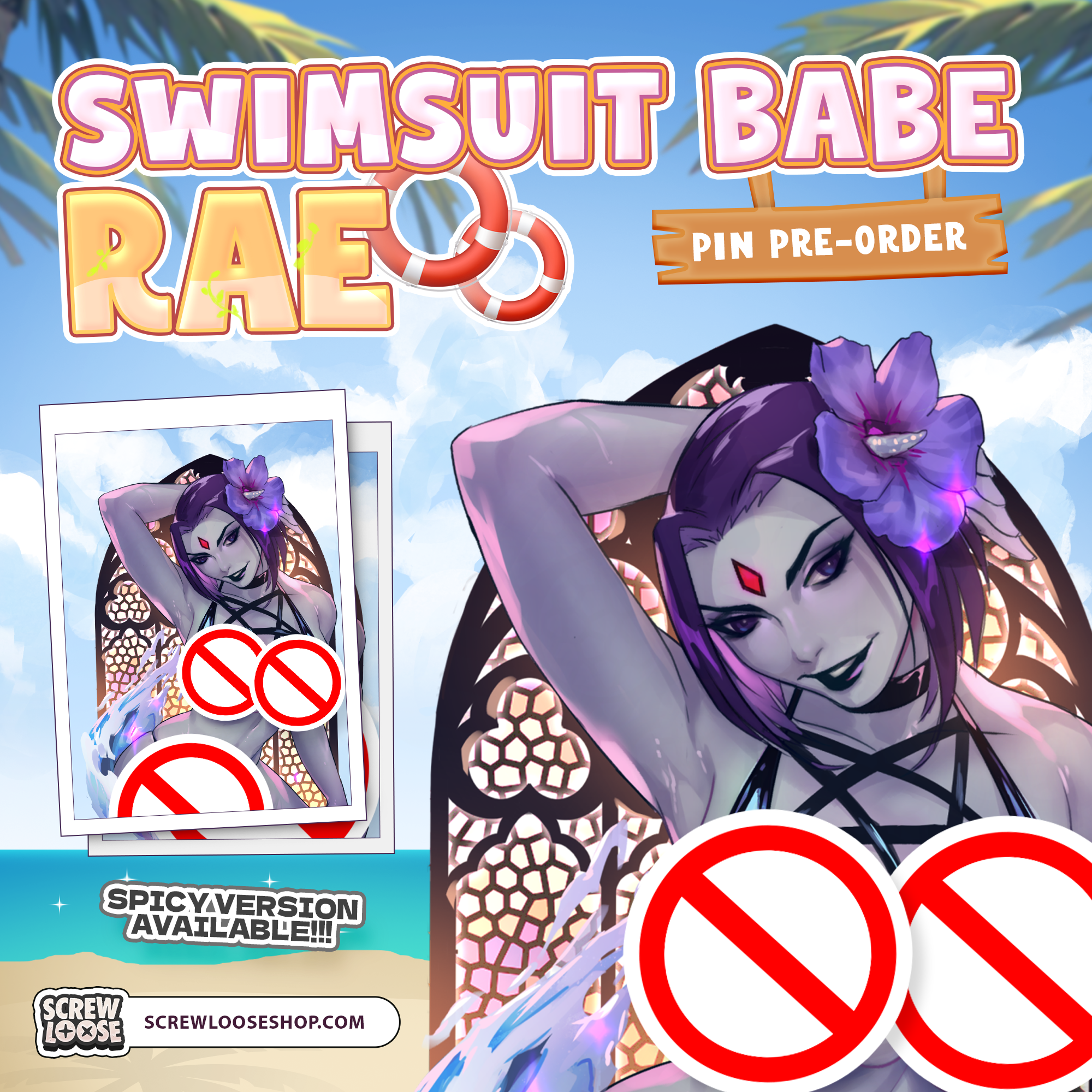 Swimsuit Raven Pin