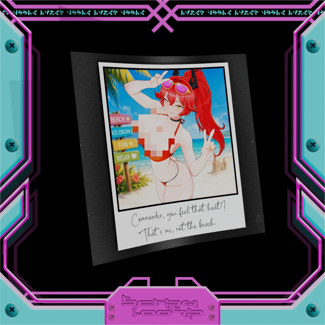 Polaroid Swimsuit Red Hood Stickers