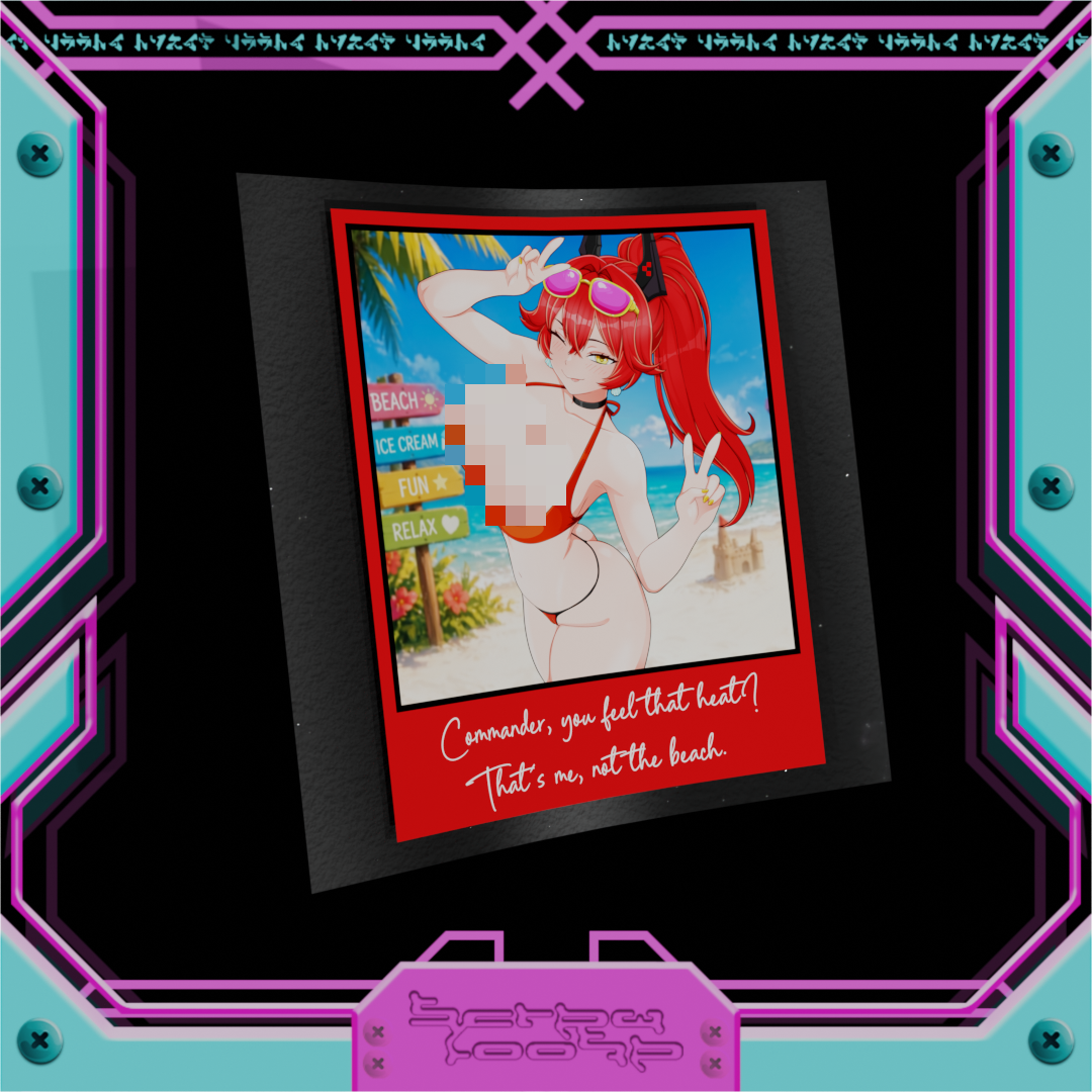 Polaroid Swimsuit Red Hood Stickers